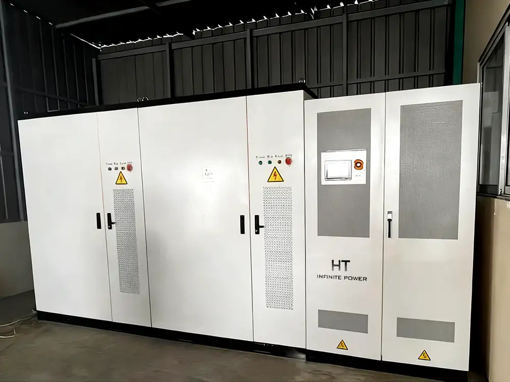 Projets d’alimentation énergétique par stockage d’énergie extérieur de HT Infinitepower